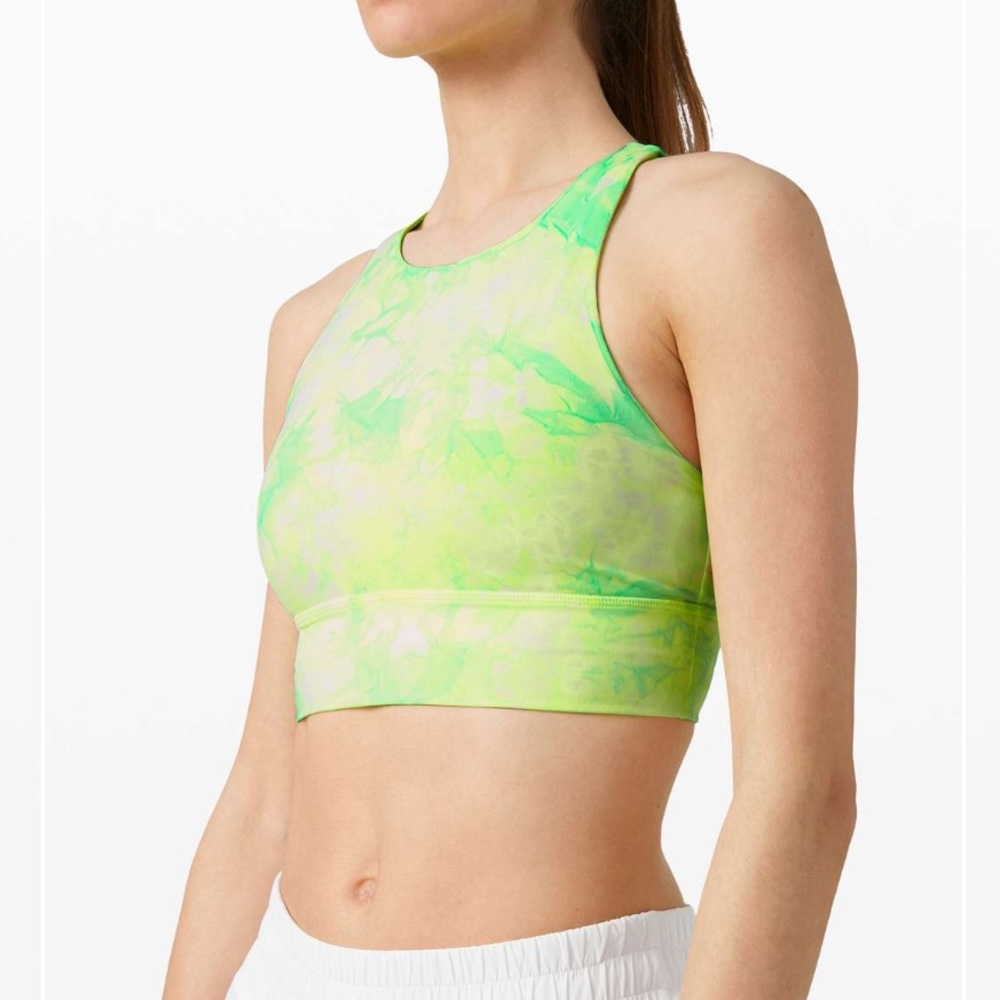 Lululemon Energy Bra High Neck Long Line Shibori *Medium Support B-D